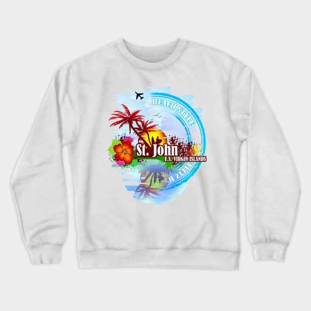 St. John U.S. Virgin Island Crewneck Sweatshirt by dejava